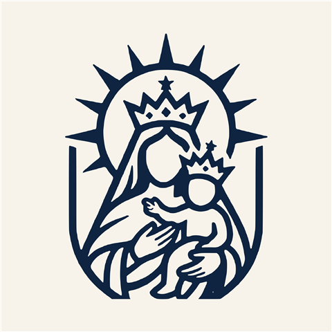 The Small Business Auxilium crest — Our Lady of Perpetual Help with the Christ Child